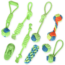 Load image into Gallery viewer, Dogs Chew Teeth Clean Toy Outdoor Traning Fun Playing Green Rope Ball Toy for Large Small Dog Cat Dog Supplier
