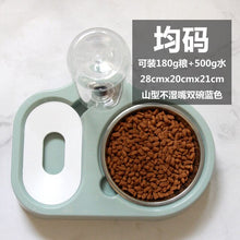 Load image into Gallery viewer, Pets Feeders Food Water Fountain Cat Dispenser Plastic Dog Two Bowl Dispensador De Comida Comedero Automatico Bestselling GG50ws
