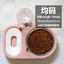 Load image into Gallery viewer, Pets Feeders Food Water Fountain Cat Dispenser Plastic Dog Two Bowl Dispensador De Comida Comedero Automatico Bestselling GG50ws

